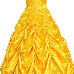 Vibrant Yellow Ruched ‘Bell’ Gown